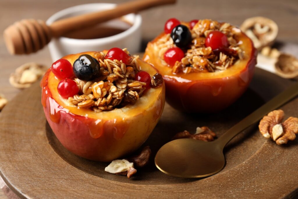 Concept Tasty Food With Baked Apples Close Up 1 1024x683